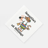 貝殻付き誕生日 スタンダードランチョンナプキン (角)