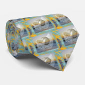 貝殻及び波-ケープコッドマサチューセッツ ネクタイ (ロール)