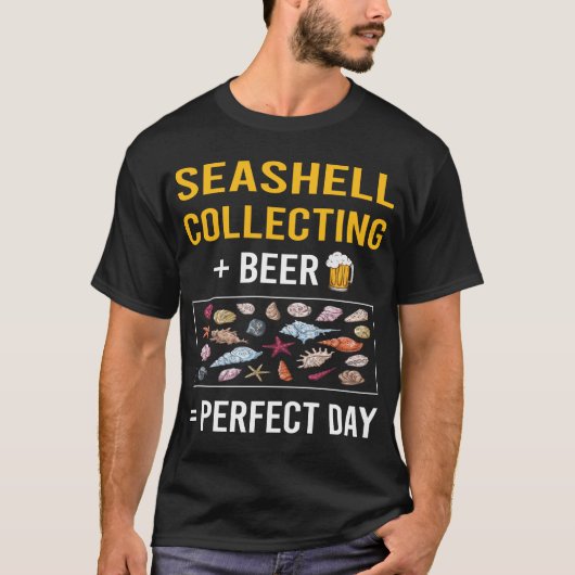 貝殻収集 貝殻 ビーチコーミング Tシャツ (正面)