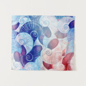 貝殻場面パターン タペストリー (正面(横))