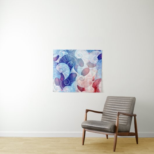 貝殻場面パターン タペストリー (インサイチュ(横))