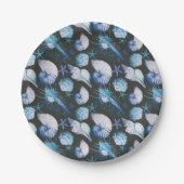 貝殻模様のサンゴ ペーパープレート (正面)