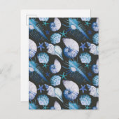 貝殻模様のサンゴ ポストカード (正面/裏面)