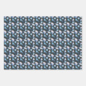 貝殻模様のサンゴ ラッピングペーパーシート (正面)