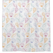 貝殻模様シャワーカーテン シャワーカーテン (正面)