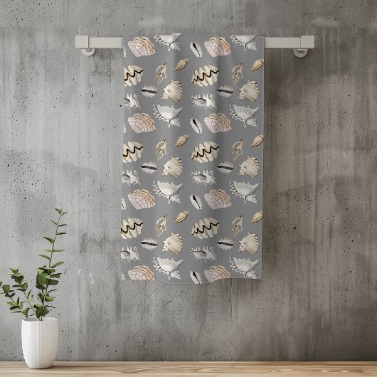 貝殻模様航海の甲殻類 バスタオルセット