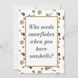 貝殻海ビーチ熱帯沿岸クリスマス シーズンカード