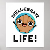 貝殻無脊椎動物のおもしろい貝殻パン ポスター (正面)