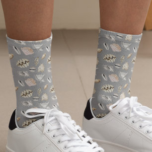 貝殻甲殻類核海ビーチ ソックス