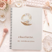 貝殻真珠ベージュモダン ノートブック