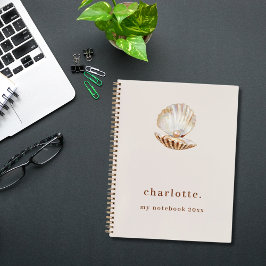 貝殻真珠ベージュモダン ノートブック