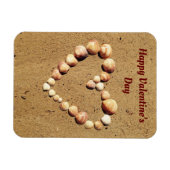 貝殻磁石製ハート マグネット (横)