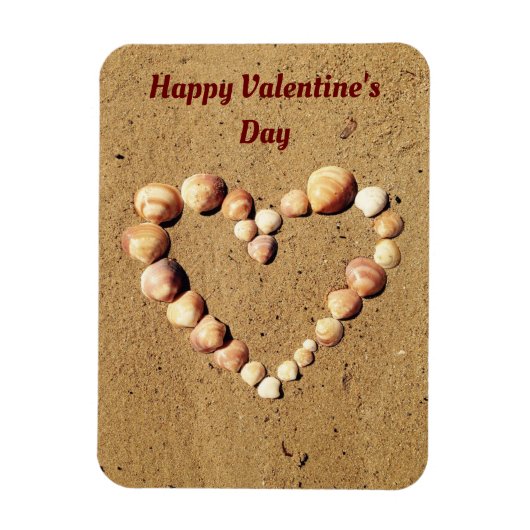 貝殻磁石製ハート マグネット (縦)