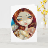 "貝殻美しい"の挨拶状 カード (黄色い花)