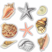 貝殻芸術的ヴィンテージスタイル シール (正面)