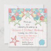 貝殻 ウェディングパーティー招待状 招待状 (正面)