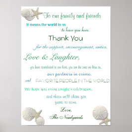 貝殻、ウェディング航海のレセプション、ありがとう ポスター