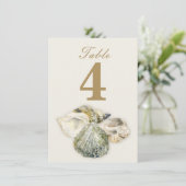 貝殻 ウェディング テーブル ナンバー 招待状 (スタンド正面)