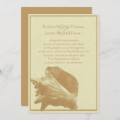 貝殻/ ウェディング 招待状 (正面/裏面)