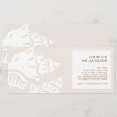 貝殻 ウェディング 招待状 エレガント モダン デザイン (正面/裏面)