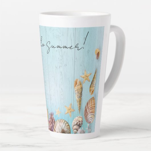 貝殻 カフェラテマグ (右アングル)