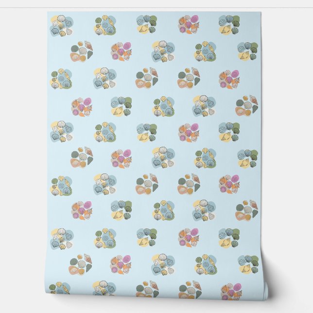 貝殻.カラーBLOB 壁紙 (ほどく)