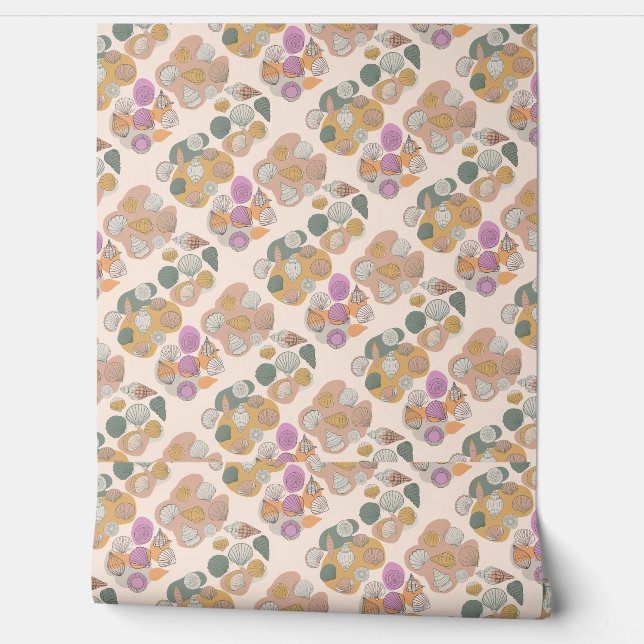 貝殻.カラーBLOB 壁紙 (ほどく)