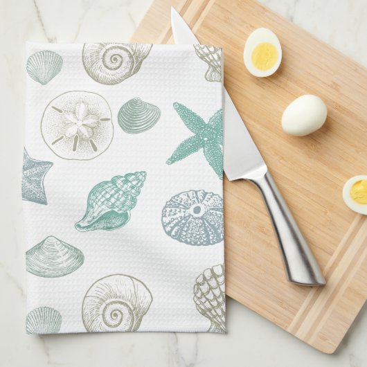貝殻 キッチンタオル (四つ折り)