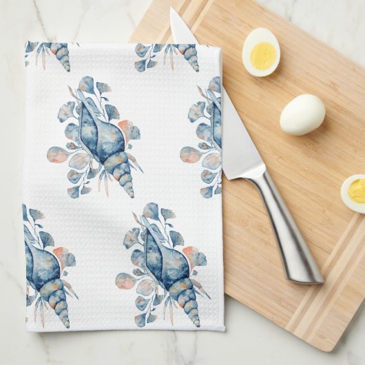 貝殻 キッチンタオル (四つ折り)