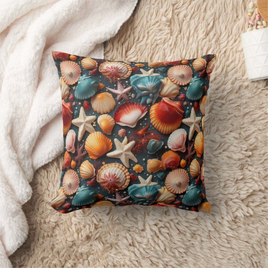 貝殻 クッション (ブランケット)