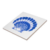 貝殻-コバルトブルーおよび白 タイル (側面)