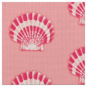 貝殻 – コーラルピンクの色合い ファブリック (クローズアップ)
