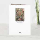 貝殻、サンゴ、イルカ、アンティークフローラ渦巻き シーズンカード (裏面)