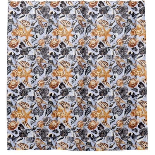 貝殻 シャワーカーテン (正面)