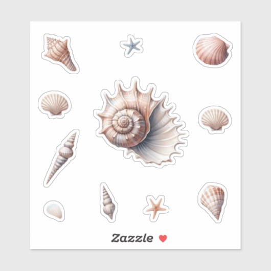 貝殻 シール (シート)