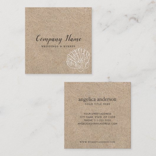貝殻 スクエア名刺 (正面/裏面)