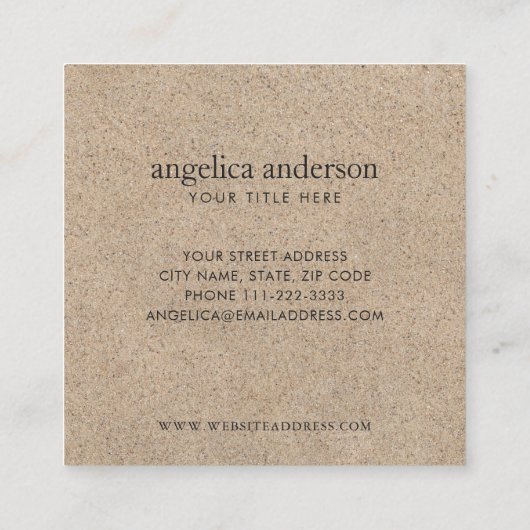 貝殻 スクエア名刺 (裏面)