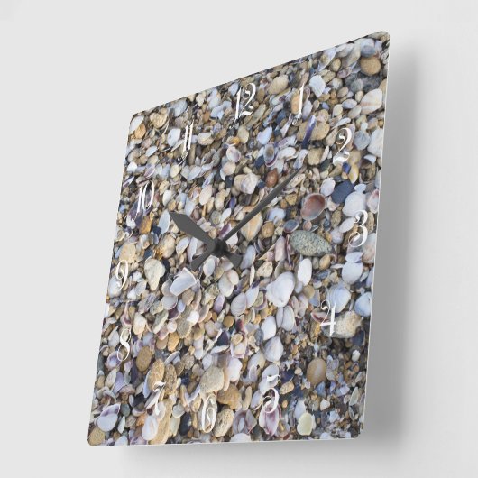 貝殻 スクエア壁時計 (傾斜)