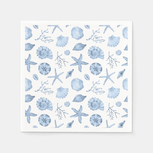 貝殻 スタンダードカクテルナプキン (正面)