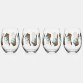 貝殻 ステムなしワイングラス (正面)