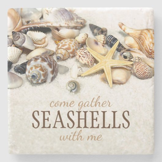 貝殻 ストーンコースター (正面)