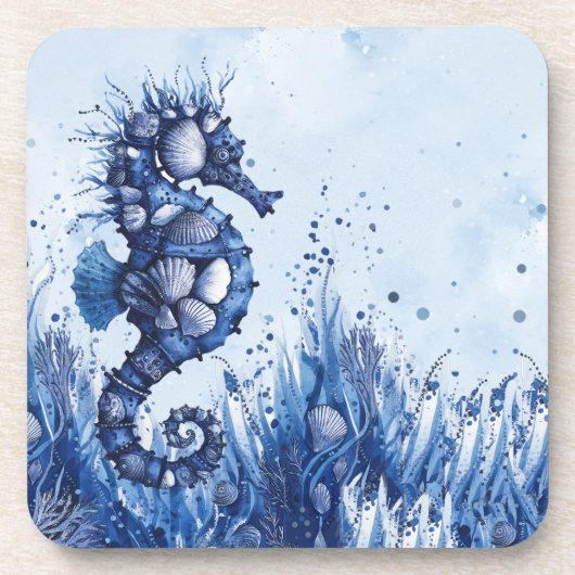 貝殻 タツノオトシゴ コースター (正面)