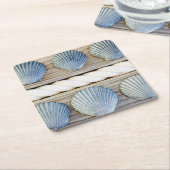 貝殻|ニューヨークシティ スクエアペーパーコースター (アングル)