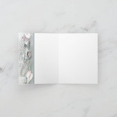 貝殻 パール 熱帯のビーチ サンクスカード サンキューカード (内部)