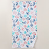 貝殻 ビーチタオル (正面)