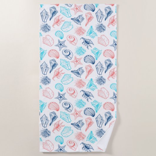 貝殻 ビーチタオル (正面)