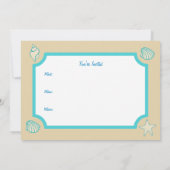 貝殻 ビーチ 招待状 (裏面)