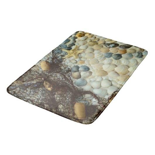 貝殻、ビーチ、海、風呂、家の敷物またはマット バスマット (アングル)