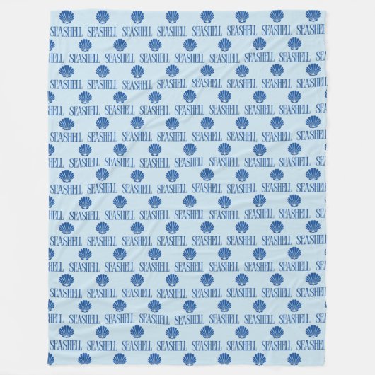 貝殻 フリースブランケット (正面)