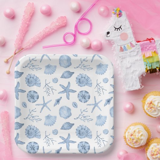 貝殻 ペーパープレート (パーティー)